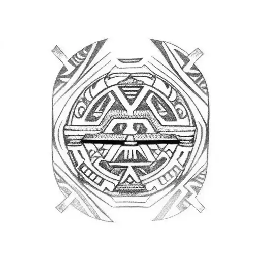 Aztec Polynesian Hawaiian Tribal Tatto
