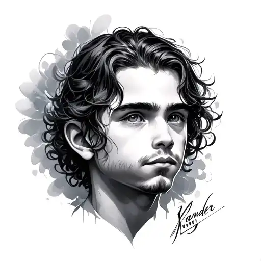 Xander With A Baby Face On The Side