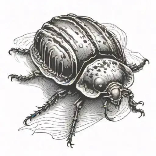 A Realistic Portrait Of A June Bug Resting On A Vibrant Pumpkin