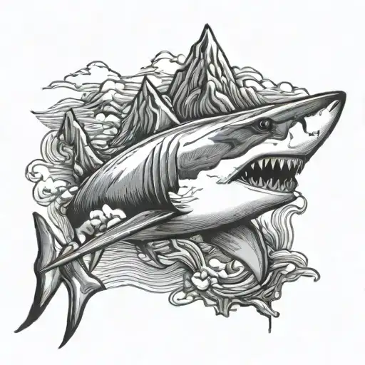 Great White Shark New Hampshire Mountains Inside