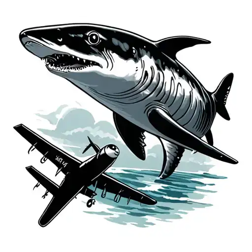 Whale Shark And Airplane