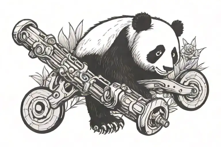 Pipe Wrench And Panda Bear