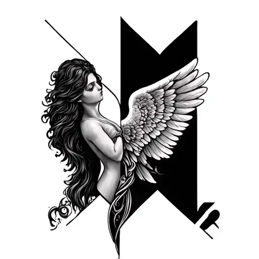 Guardian Angel Half Male Half Female