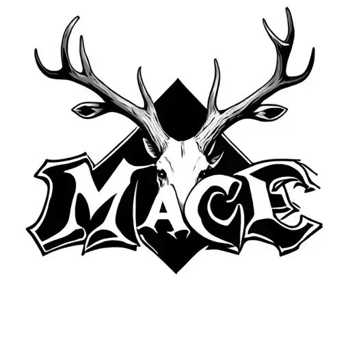 A Deer Antler Upside Down And Spells Mace