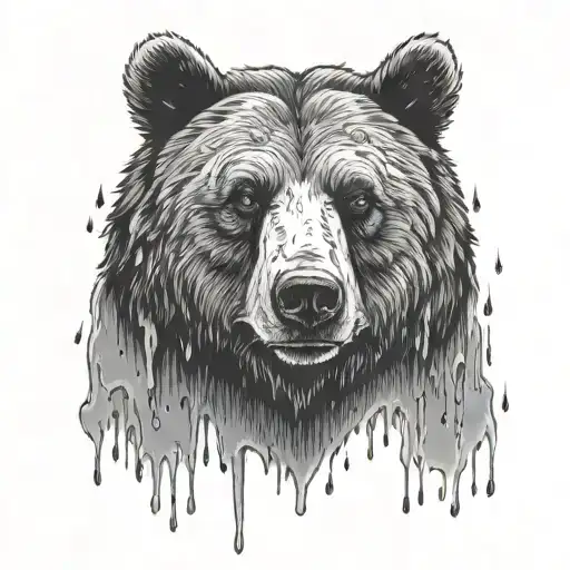 Bear Head Surrounded My Rain
