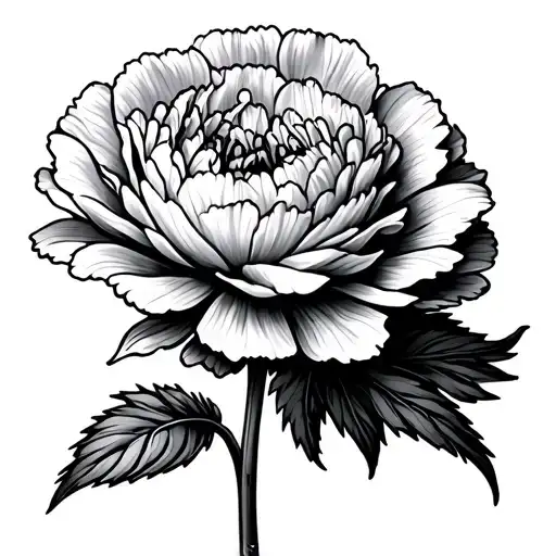 Black And White Carnation Aerial View