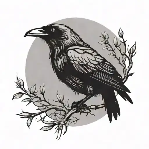 Minimalist Raven Blended With Swird