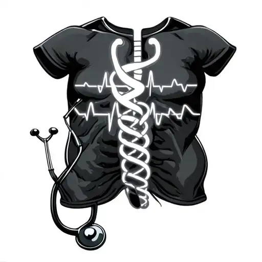 Want It To Be Connected Like In A Line Ekg And Stethoscope