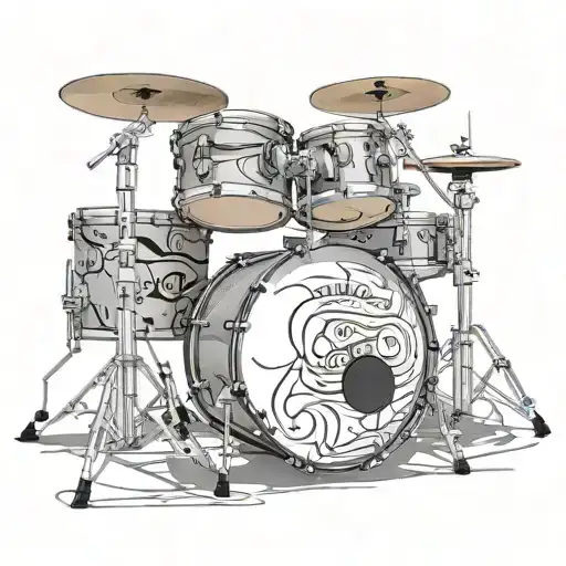Simple 5 Piece 3D Drum Kit