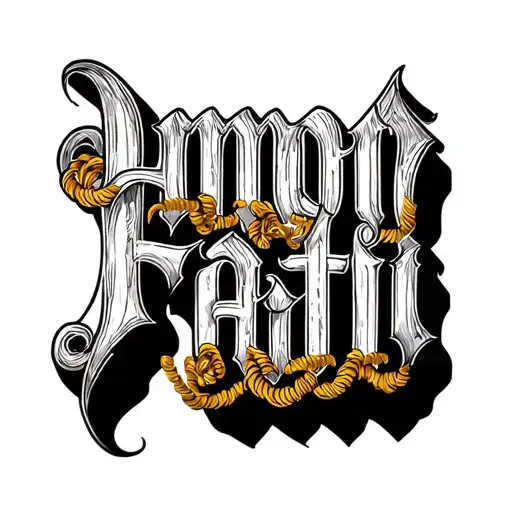 Amor Fati Word With Golden Threads Along It Full Sleeve