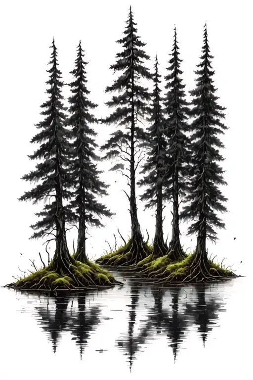 Louisiana Swamp Cypress Knee With Moss