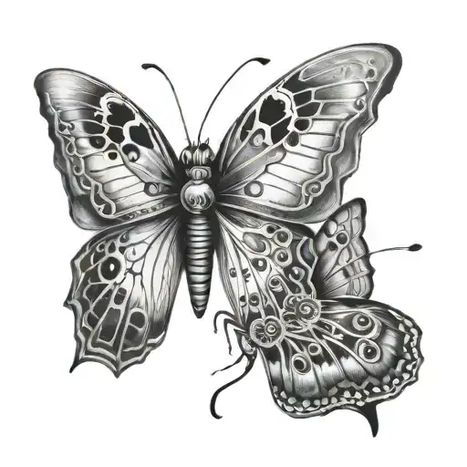 Half Moth And Half Butterfly Emerging