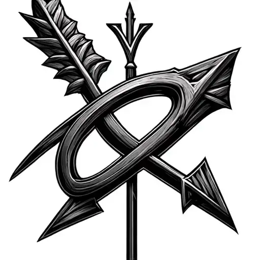 Roman Numerals In Middle Of An Arrow Design