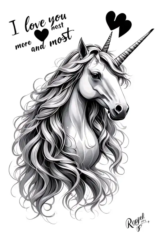 Rapunzel Unicorns With I Love You More And Most