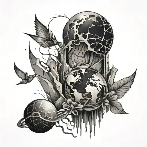 A Tattoo That Shows How Broken The World Is