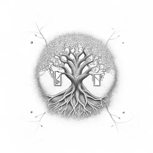 Tree Of Life With Dna And Kids Names