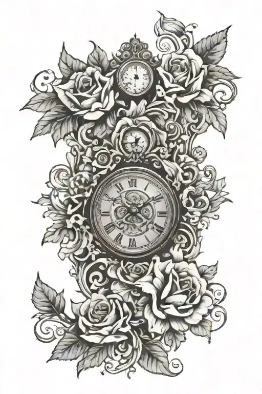 Floral Frame Clock