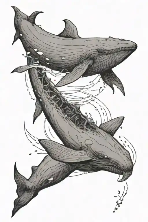 Sperm Whale Falling Node First Several Miles Above The Surface Of An Alien Planet