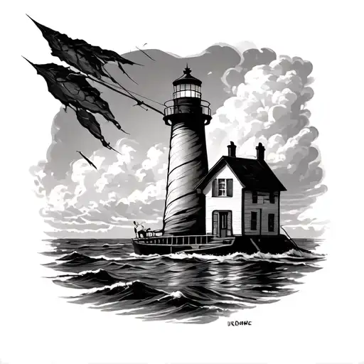 Fishing Grandpa Memorial Lighthouse