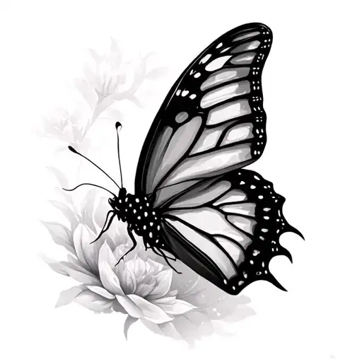 A Black Inked Butterfly