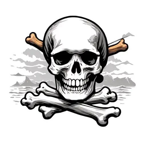 Pirate Skull Outer Banks Map