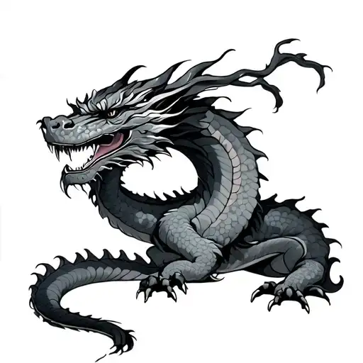 Dragon And Tea Tattoo