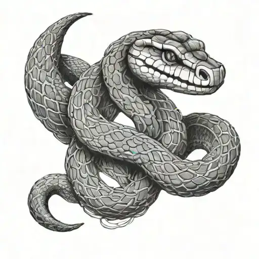 Snake Wraps Around Hand