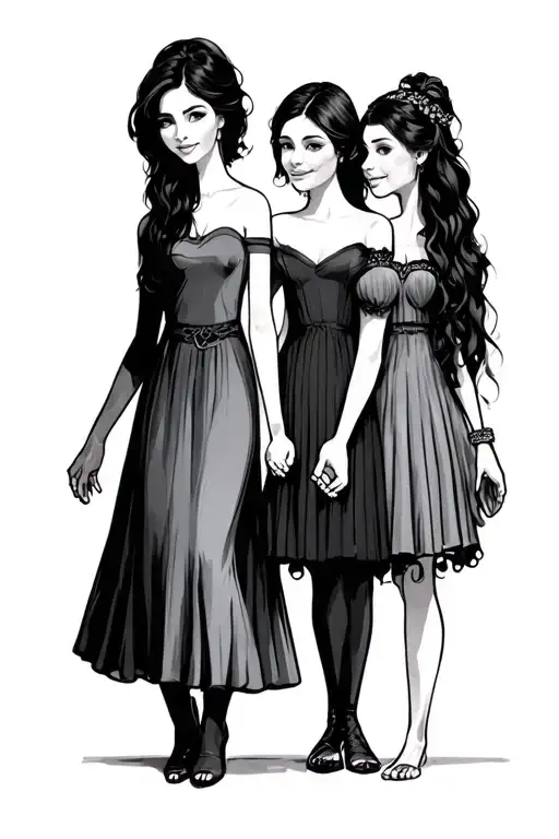 4 Best Friends Holding Hands