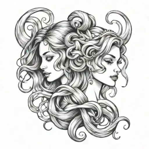Cancer Capricorn Gemini Sisters Hair Tangled