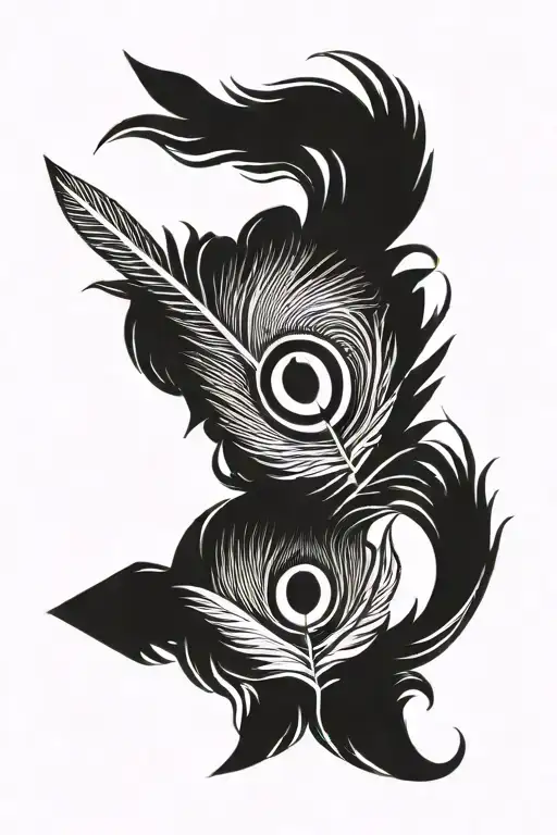 Peacock Feather Arrow Straight Arrow