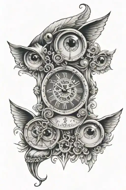 Big Eyes Clock Below