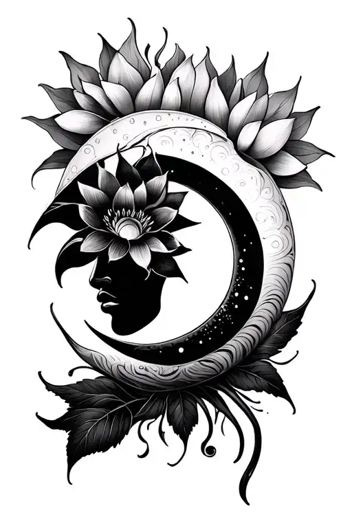Isis Moon And Sun Lotus Flower