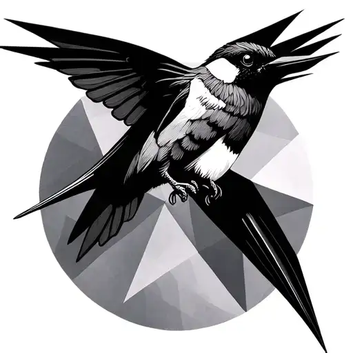 Kolibri Geometric Triangels Circle Happy Fineline