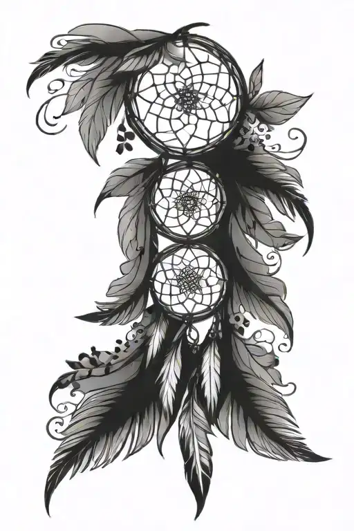 Dream Catcher And Vine Wrapped Round