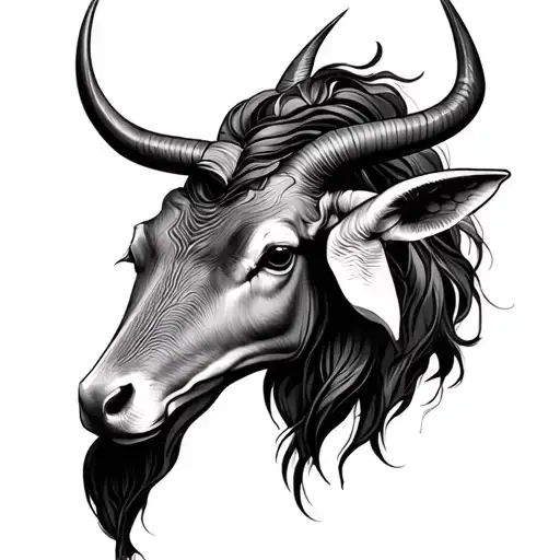 Taurus And Gemini Combined Tattoo Design