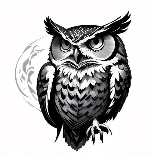 An Owl That Symbolizes Duality Energy
