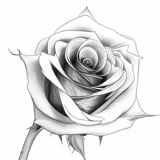 A Black And Grey Rose Intertwined With A Blooming Sunflower