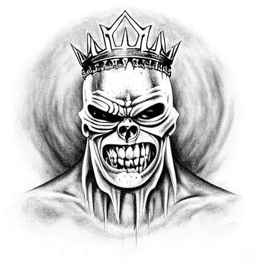 Iron-maiden Eddie With Crown On His Head