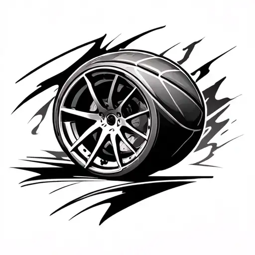 Basketball And Car Wheel Design Inspired