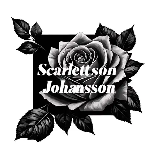 Background Roses With The Name Scarlett Johansson As Black