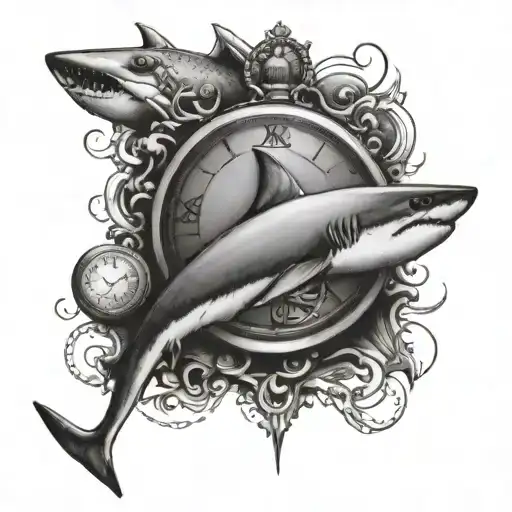 Shark Pocket Watch