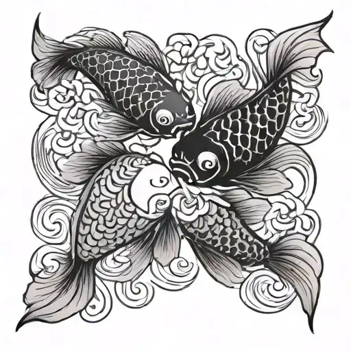 Yin Yang Koi Fish