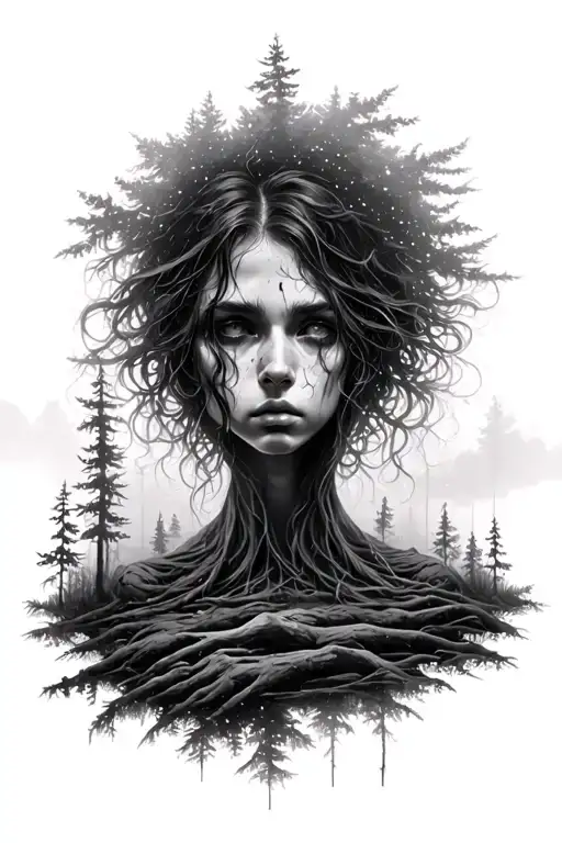 Emotional And With A Forest Theme That Showcases The Feeling Of Alone And Severe Anxiety