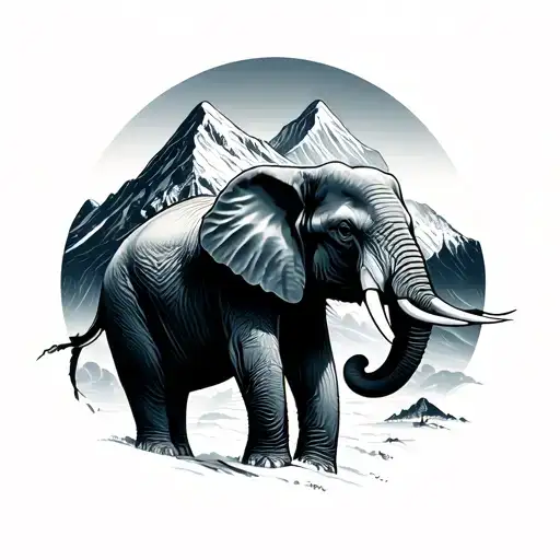 Mountain And Elephant