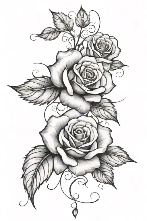 Rose With Flower Pedels Falling Throug Space