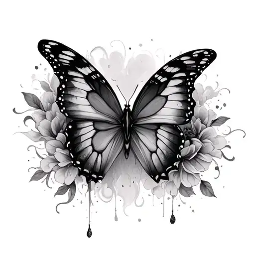 Rainbow And Butterfly Emerging