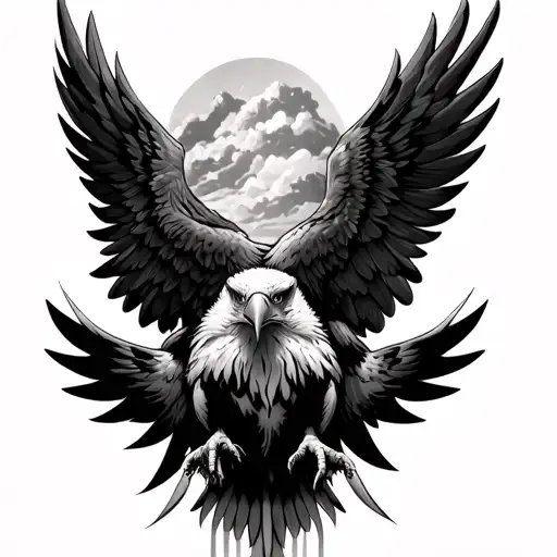 Bild Eagle Wings Spread Wings With Head