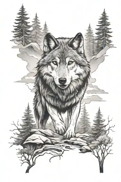 Wolf Mountain Forest Path Leading