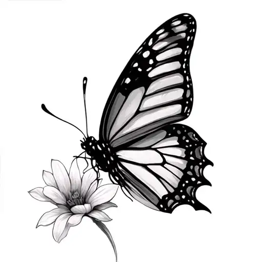 A Black Inked Butterfly