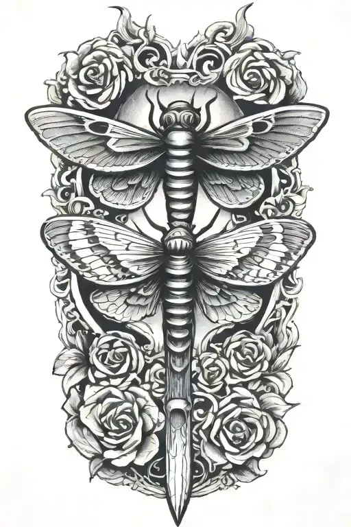 Moth And Switchblade Knife